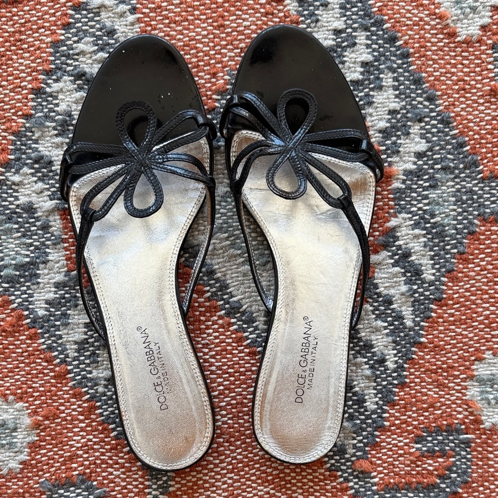 Dolce & Gabbana Black Sandals 8.5